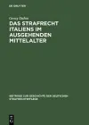 Das Strafrecht Italiens Im Ausgehenden Mittelalter cover