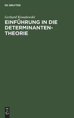 Einführung in die Determinantentheorie cover