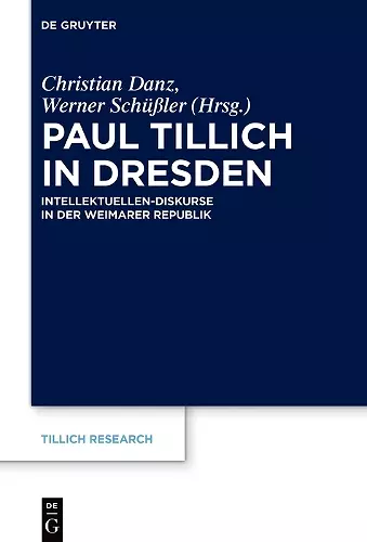 Paul Tillich in Dresden cover