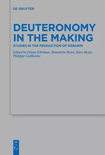 Deuteronomy in the Making cover
