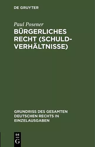 Bürgerliches Recht (Schuldverhältnisse) cover