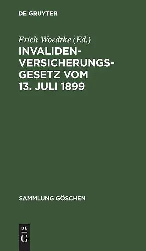 Invalidenversicherungsgesetz Vom 13. Juli 1899 cover