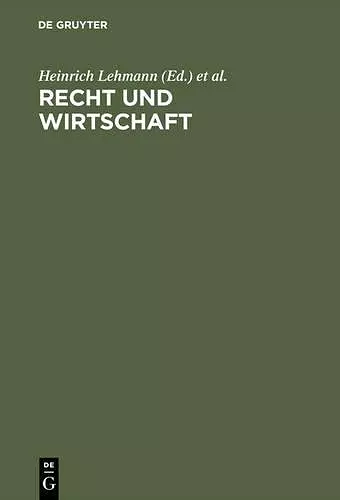 Recht und Wirtschaft cover