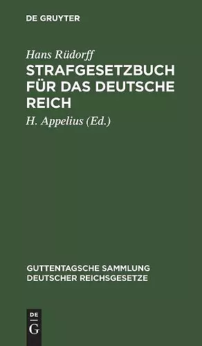 Strafgesetzbuch Für Das Deutsche Reich cover