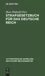 Strafgesetzbuch Für Das Deutsche Reich cover