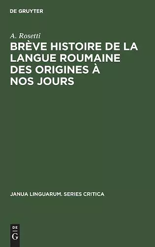 Brève Histoire de la Langue Roumaine Des Origines À Nos Jours cover