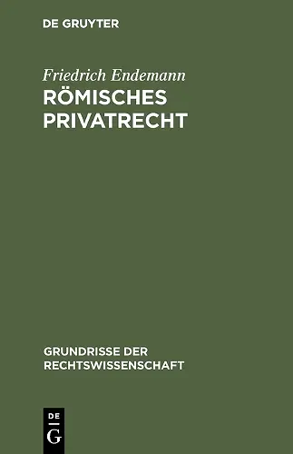 Römisches Privatrecht cover