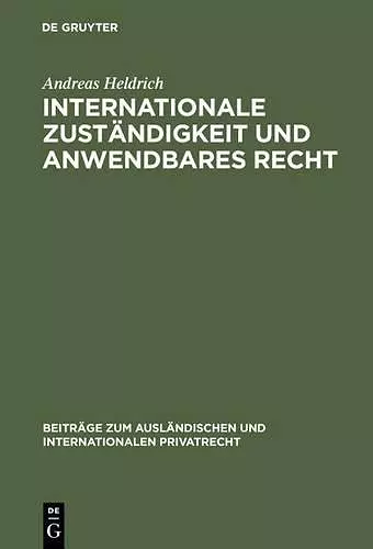 Internationale Zuständigkeit Und Anwendbares Recht cover