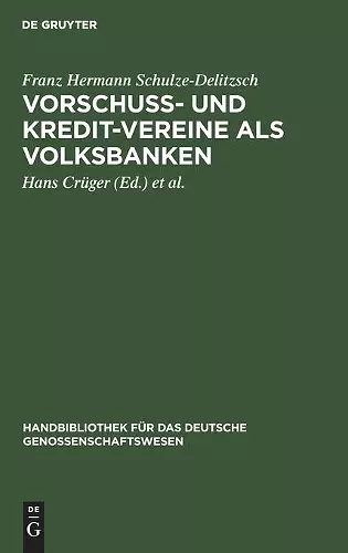 Vorschuss- Und Kredit-Vereine ALS Volksbanken cover