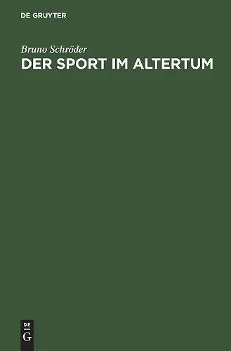 Der Sport Im Altertum cover