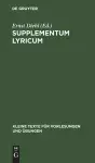 Supplementum Lyricum cover
