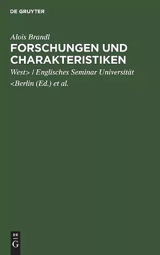 Forschungen Und Charakteristiken cover