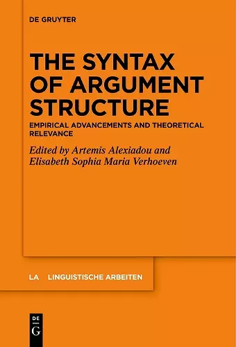 The Syntax of Argument Structure cover