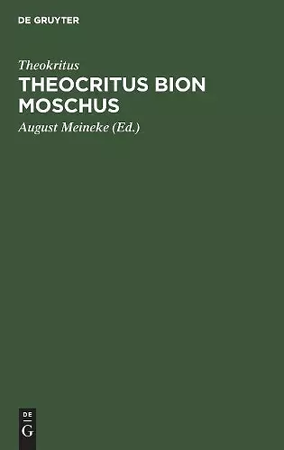 Theocritus Bion Moschus cover