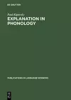 Explanation in Phonology cover