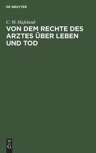 Von Dem Rechte Des Arztes Über Leben Und Tod cover