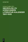 Nekrolog Zu Kürschners Literatur-Kalender 1901-1935 cover