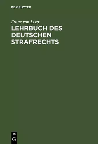 Lehrbuch des Deutschen Strafrechts cover