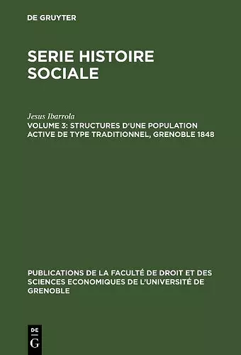 Structures d'une population active de type traditionnel, Grenoble 1848 cover