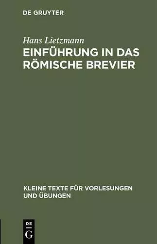 Einführung in das römische Brevier cover