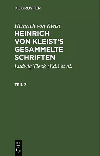 Heinrich von Kleist's gesammelte Schriften cover