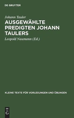 Ausgewählte Predigten Johann Taulers cover