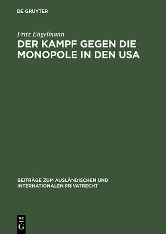 Der Kampf gegen die Monopole in den USA cover