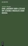 Die Lieder Der Lücke Im Codex Regius Der Edda cover