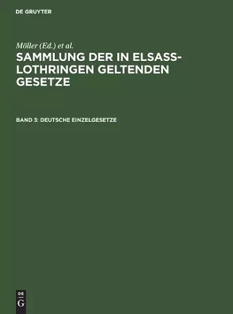 Deutsche Einzelgesetze cover