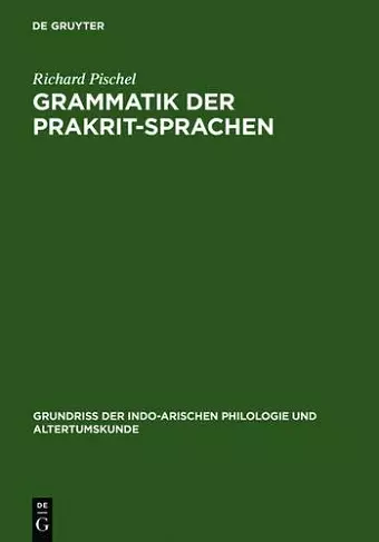 Grammatik Der Prakrit-Sprachen cover