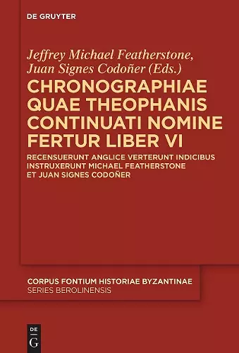 Chronographiae quae Theophanis Continuati nomine fertur Liber VI cover