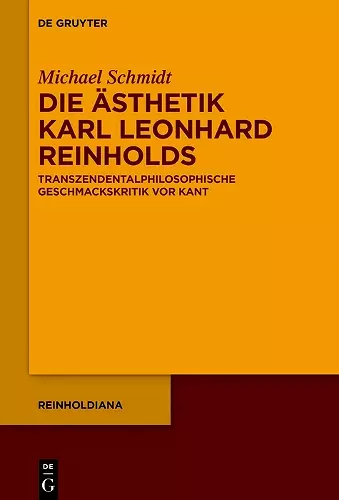Die Ästhetik Karl Leonhard Reinholds cover