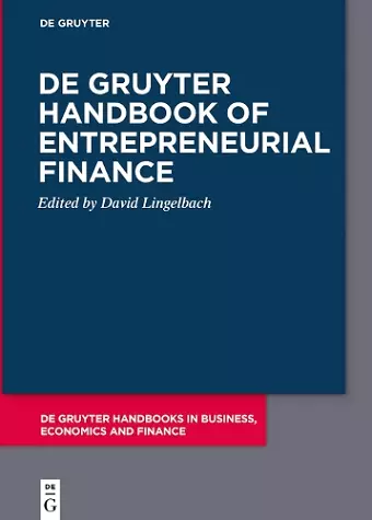 De Gruyter Handbook of Entrepreneurial Finance cover