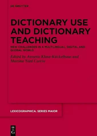 Dictionary Use and Dictionary Teaching cover