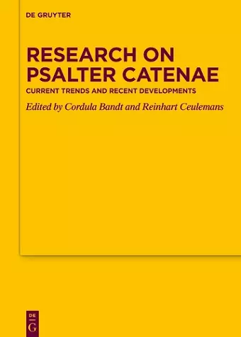 Research on Psalter Catenae cover