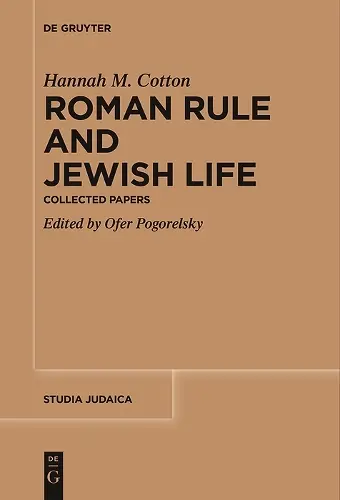 Roman Rule and Jewish Life cover