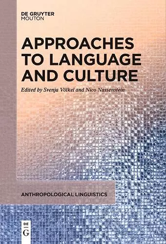 Approaches to Language and Culture cover