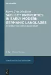 Subject Properties in Early Modern Germanic Languages cover