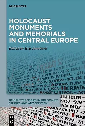 Holocaust Monuments and Memorials in Central Europe cover