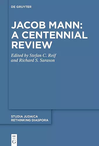 Jacob Mann: A Centennial Review cover