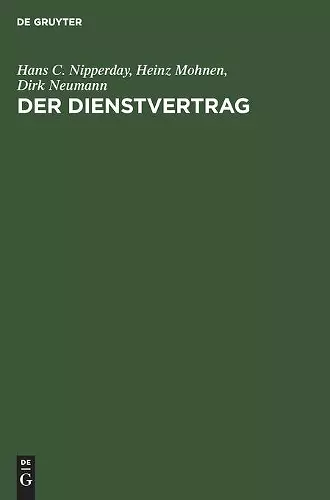 Der Dienstvertrag cover
