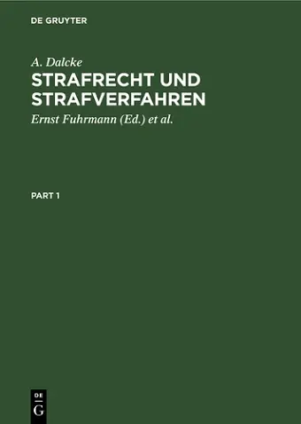 Strafrecht Und Strafverfahren cover