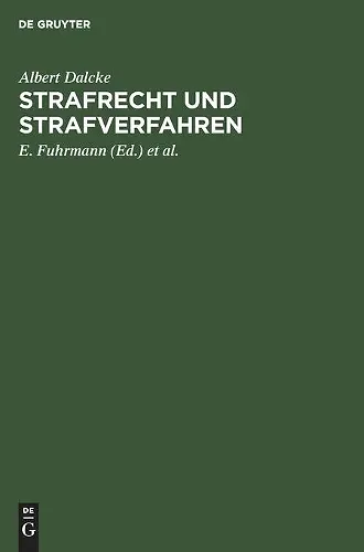 Strafrecht Und Strafverfahren cover