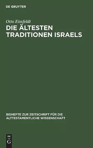 Die Ältesten Traditionen Israels cover