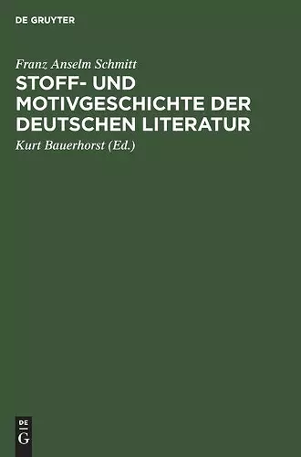 Stoff- Und Motivgeschichte Der Deutschen Literatur cover