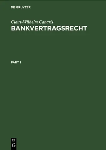 Bankvertragsrecht cover