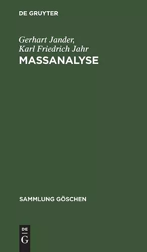 Maßanalyse cover