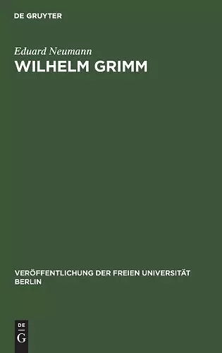Wilhelm Grimm cover