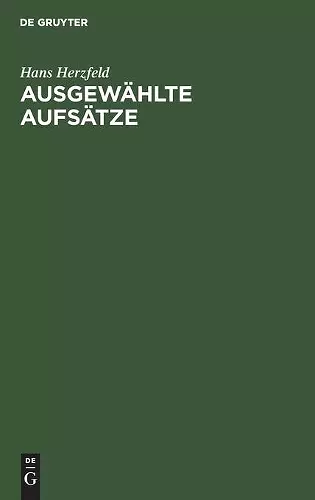 Ausgewählte Aufsätze cover