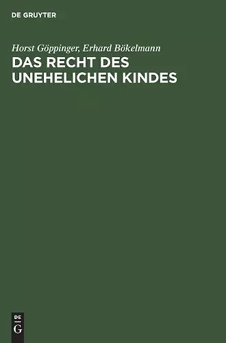 Das Recht Des Unehelichen Kindes cover